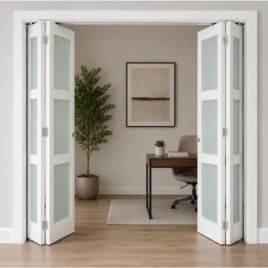 5 Panel Bi-Fold Frosted Glass Door