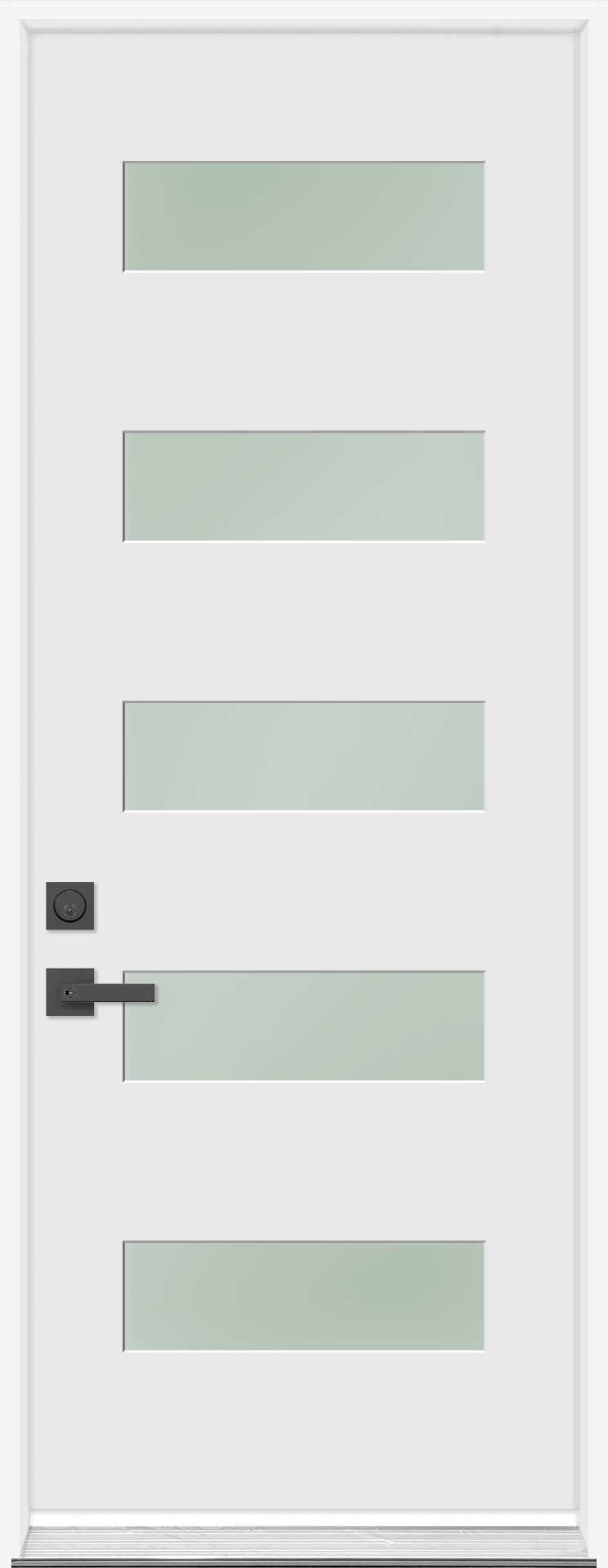 Fiberglass 6 Lite Frosted with Panel Entry Door
