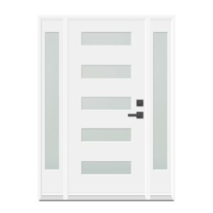 Fiberglass 5 Lite Entry Door with Sidelites