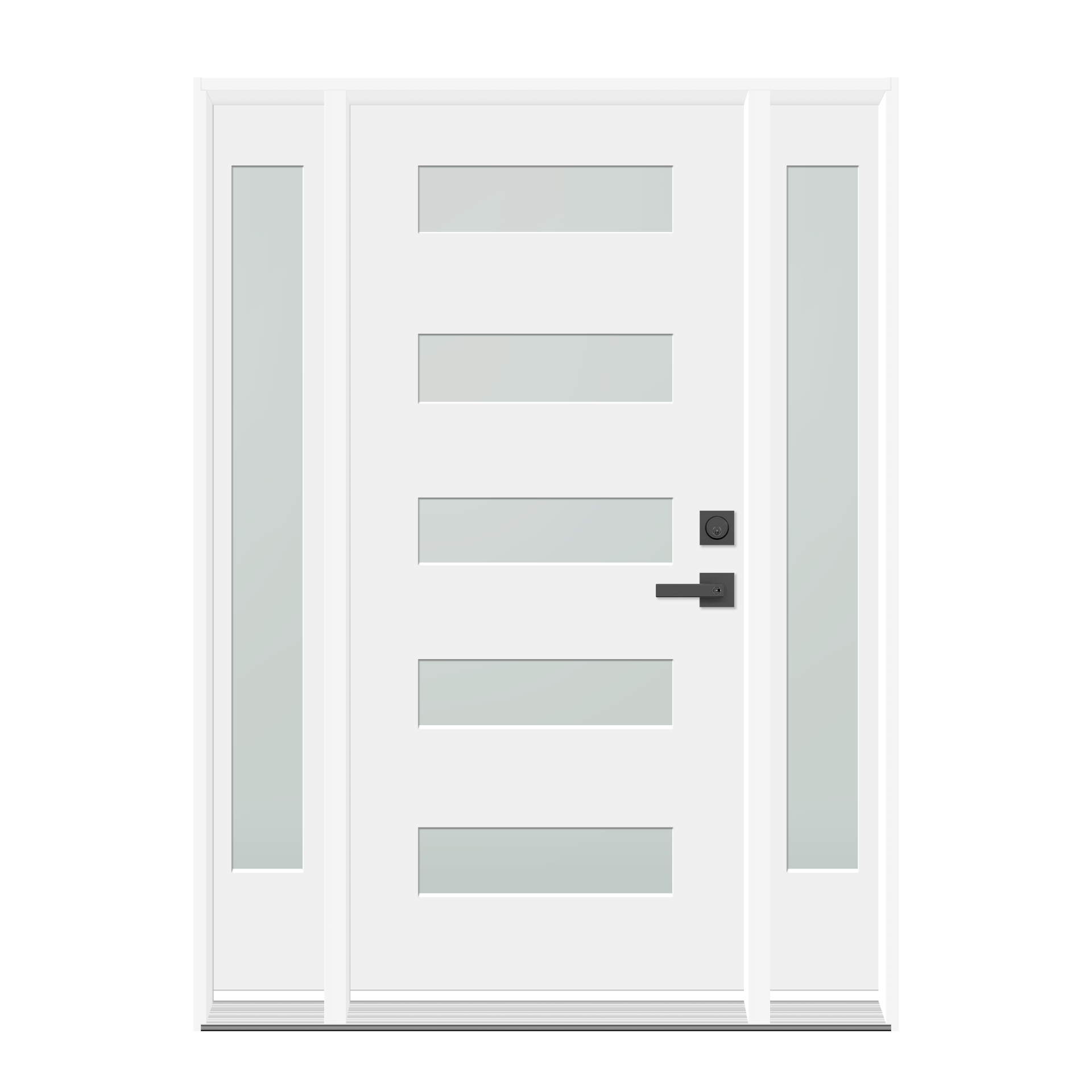 Fiberglass 5 Lite Impact Entry Door